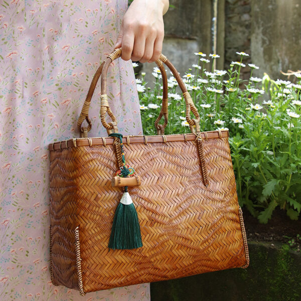 'Monaco' Bamboo Woven Bag