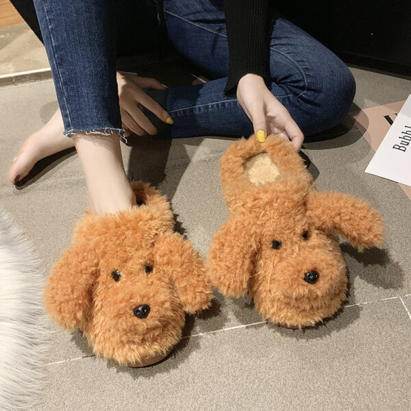 Thick Cotton Puppy Slippers