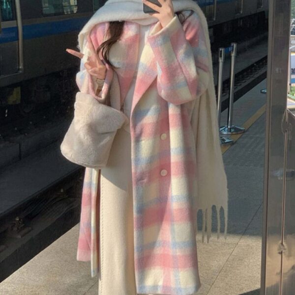 'Cotton Candy' Woolen Trench