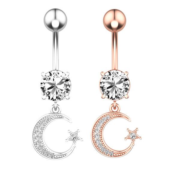 Moon StarBelly Button Ring
