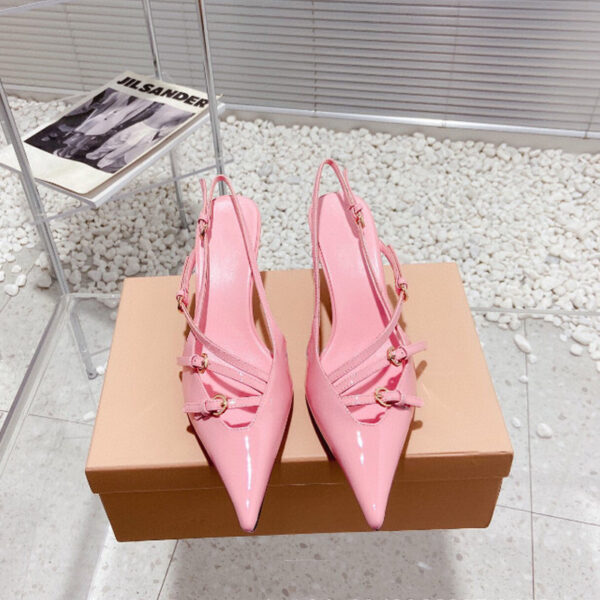 Pointed Toe Kitten Heel Sandals